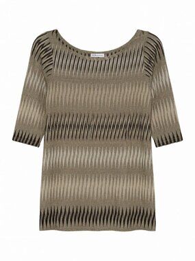 Elif Women's Patterned Knit Top Neutral Womens